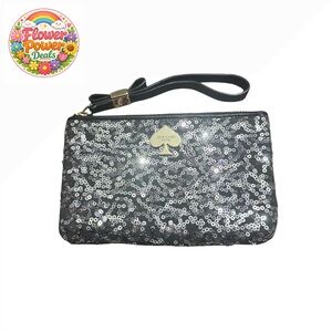 Kate Spade Black Sequin Wristlet
